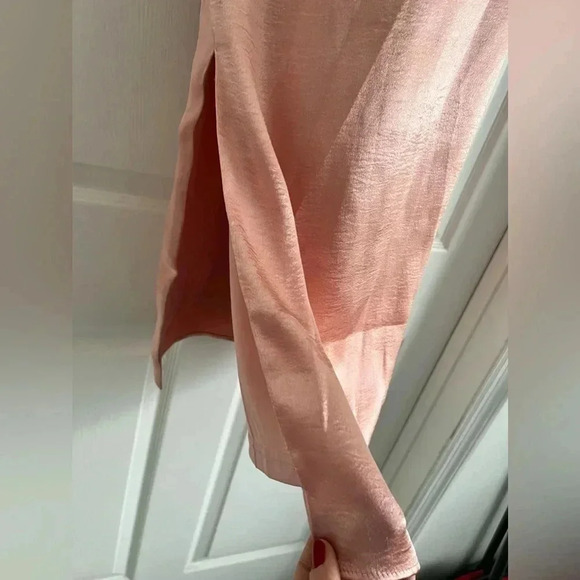 Lulu’s Purely Divine Blush Pink Satin Halter Midi Dress NWT - Picture 6 of 13